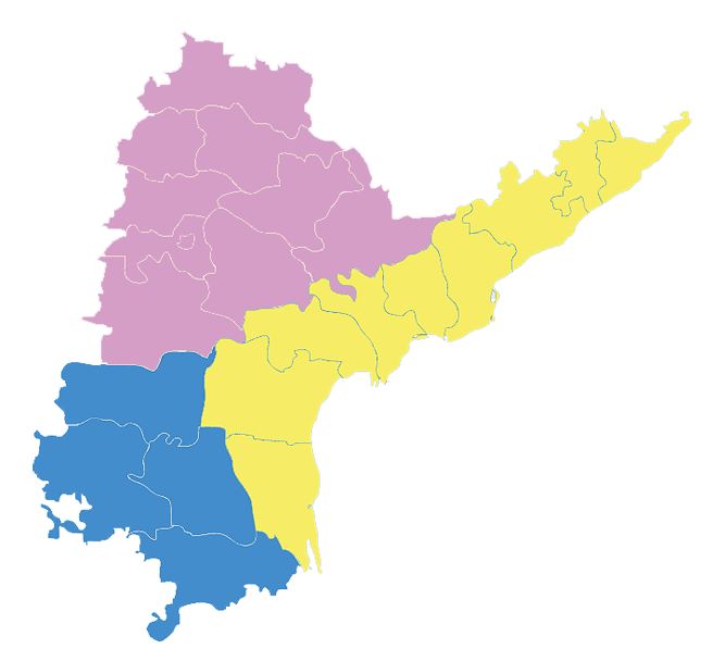 Telangana and Andhra Map